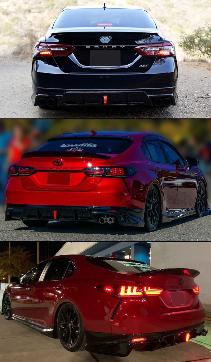 thumbnail image 2 of Yofer V2 Style Front Lip & Rear Diffuser Kit For 2018-2024 Camry SE/XSE – Black ABS 2 of 6