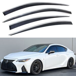 21-25 Lexus IS 300/350/500 Window Visors Chrome