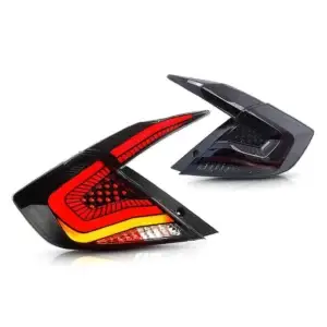 16-21 Honda Civic Smoked+red Tail Lights *Open Box*